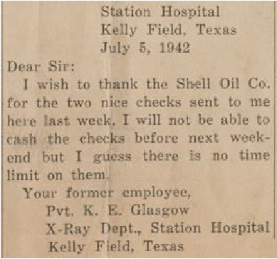 Station Hospital letter