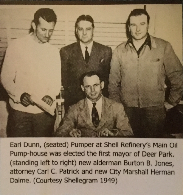 News clipping image of Earl Dunn elected the first mayor of Deer Park Texas